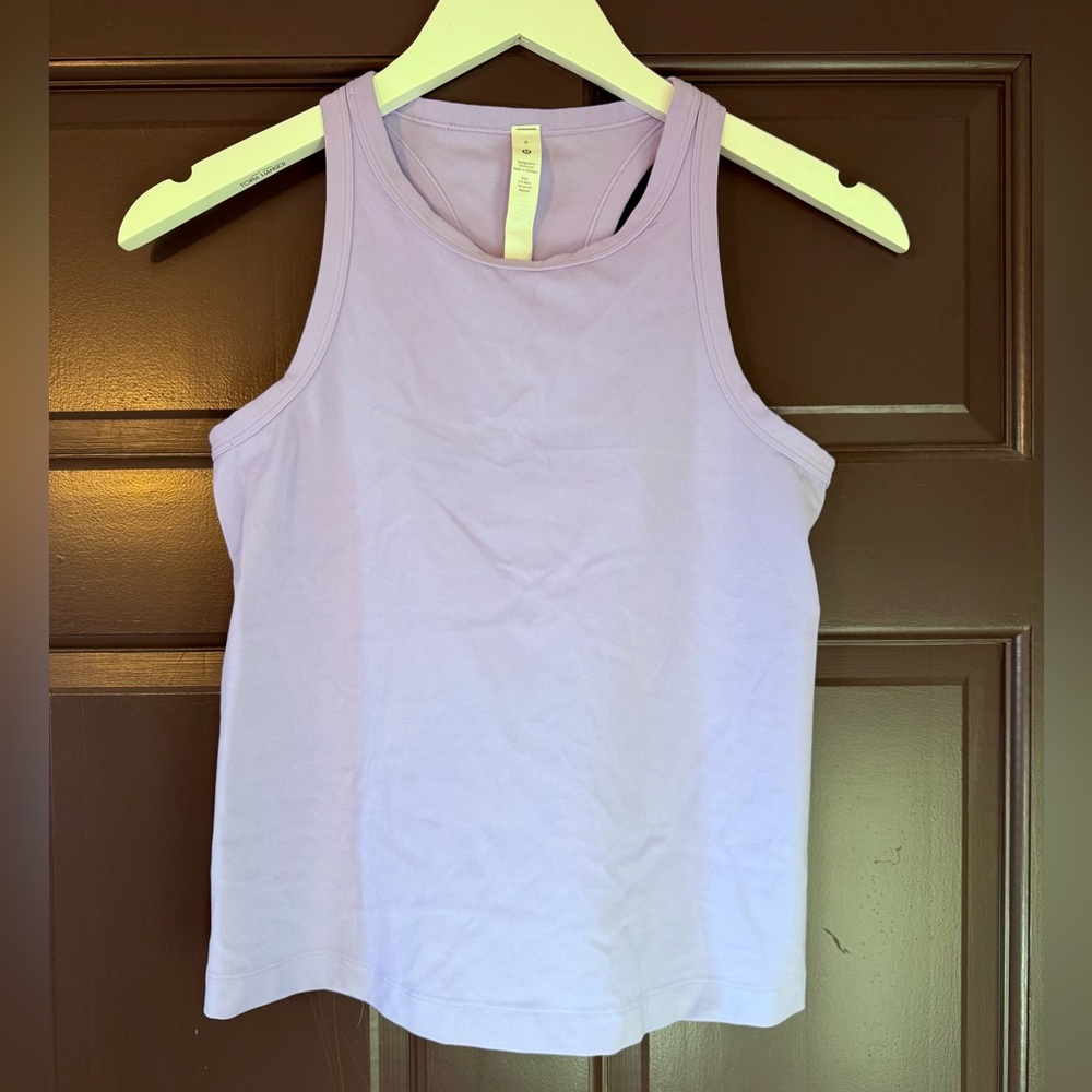 Lululemon Align Racerback Waist Length Tank Top Lavander Purple 8 Nulu